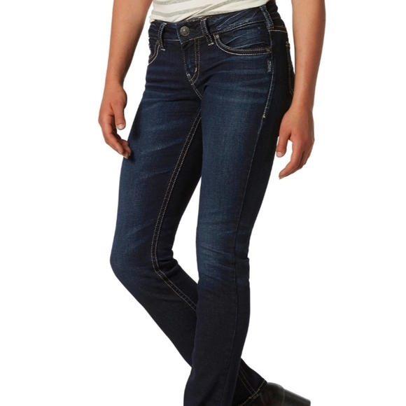 #102 NWOT Silver suki straight jeans,  size 26 - Picture 1 of 8